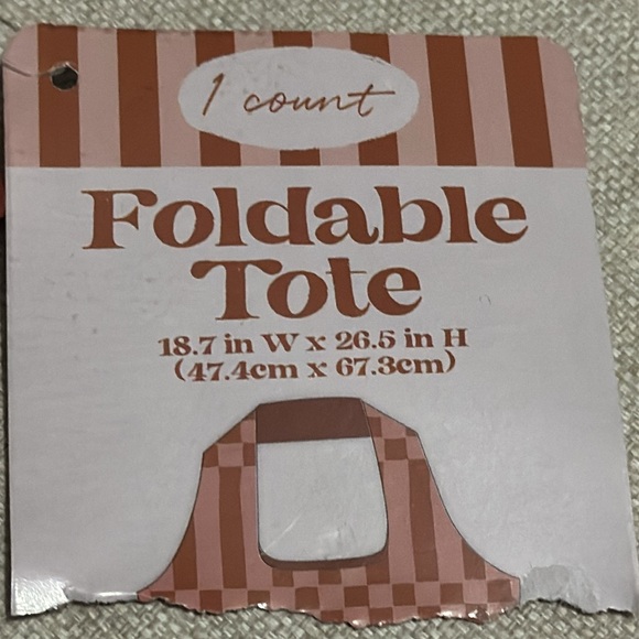 Free With $25 Purchase-NWT Foldable Tote Bag - Picture 3 of 6